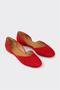 Red Leather Women's Casual Shoes - 2
