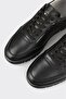 Black Leather Men's Casual Shoes - 5
