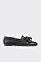 Black Leather Women's Casual Shoes