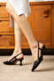 Black Women's 7cm Classic Heeled Shoes 2098 - 3