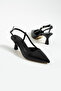 Black Women's 7cm Classic Heeled Shoes 2098 - 4