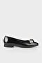 Black Leather Women's Casual Ballerinas