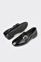 Black Leather Women's Casual Shoes - 3