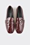 Burgundy Leather Women's Casual Shoes - 4