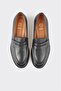 Black Leather Women's Casual Shoes - 4
