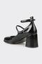 Black Leather Women's Heeled Shoes - 3