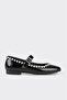 Black Leather Women's Casual Shoes