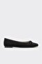 Black Leather Women's Ballerinas