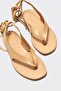 Natural Leather Women's Flip Flops Sandals - 3