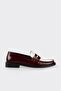 Claret Red Leather Women's Loafer