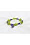 Yellow Handmade Glass Beaded Evil Eye Bead Bracelet, Gift Evil Eye Bead Bracelet - 3