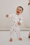 0.3 Tog Zippered Jumpsuit Without Booties - Pureline Series - Cute Animals