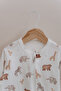 0.3 Tog Zippered Jumpsuit Without Booties - Pureline Series - Cute Animals - 6
