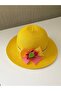 Straw Children's Beach Hat with Flower Accessories (3-9 Years)