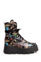 Desire boots, black smooth leather with patterns - 4
