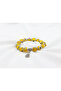 Mustard Color Handmade Glass Evil Eye Beaded Bracelet, Gift Evil Eye Beaded Bracelet - 2