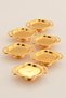 Viola's Gold Set of 6 Sugar Bowl Turkish Delight Bowl Snack Bowl Coffee Side Serving Bowl Decorative Bowl with Handles - 6
