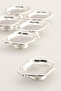 Viola's Silver Set of 6 Sugar Bowl Turkish Delight Bowl Snack Bowl Coffee Side Presentation Bowl Decorative Bowl with Handles - 6
