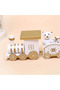 - Christmas Wooden Train Set - 5Pcs - White - 4