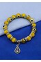 Mustard Color Handmade Glass Evil Eye Beaded Bracelet, Gift Evil Eye Beaded Bracelet - 4