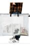 19x25 Inch Art Portfolio Bag with Handle & Zipper, Vinyl Mesh Folder Organizer for Bulletin Board... - 8