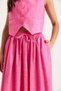 Women's Fuchsia Vest and Pocket Detailed Flared Skirt Set 9294 60281004 - 6