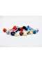 Red Glass Evil Eye Beaded Daisy Keychain, Gift Glass Beaded Bag Ornament - 7