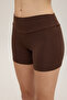 Comfort High Waist Shorts Leggings Brown - 5