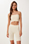 Seamless Knitted Boxer Cream Lgv0003 - 2