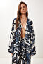 Patterned Summer Viscose Kimono Pants Set Smoked Bone Lje0003 - 4