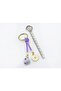 Purple Glass Evil Eye Beaded Daisy Keychain, Gift Glass Beaded Bag Ornament - 4