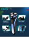 USB VGR Electric Shaver Professional Razor Waterproof Beard Trimmer Rotary 3D Floating Shaving Recha - 2