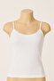 4 Pieces, 100% Organic Cotton, Women's Ribbed Undershirt with Rope Strap White, Ocs Certified