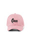 Qua Embroidered Hat – Pink 100% Cotton Gabardine Unisex Model - 2