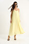 Women's Lemon Yellow Rope Strap Lined Flowy Comfortable Summer Dress 5247 60281074 - 3
