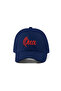 Qua Embroidered Hat – Navy Blue 100% Cotton Gabardine Unisex Model - 2