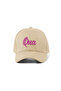 Qua Embroidered Hat – Cream 100% Cotton Gabardine Unisex Model