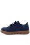 Genuine Leather Navy Blue Velcro Boys' Sports Shoes - 5