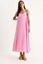 Women's Candy Pink Rope Strap Lined Flowy Comfortable Summer Dress 5247 60281074