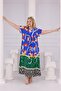 Plus Size Cotton Viscose Dress with Lace Detail - 5
