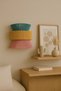 Colorful Drawstring Wall Sconce, Bohemian Style Handmade Light Decor, Decorative Lighting Product, 33 cm - 5