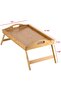 Bed Tray Table with Folding Legs, Bamboo Breakfast Tray with Handles for Bed, Sofa, Eating, Working, - 5