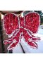 High Quality Christmas Decor Large Christmas Red Bow Decor Metallic Christmas Window Display Decorations