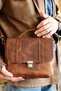 Post Bag Small Genuine Leather Postman Bag. Birthday & Mother's Day & Father's Day & Valentine's Day Gift. - 9