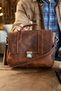 Post Bag Small Genuine Leather Postman Bag. Birthday & Mother's Day & Father's Day & Valentine's Day Gift. - 7
