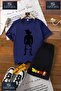 Kids Unisex “Goku Standing Black Shadow“ Custom Printed Crew Neck T-Shirt - Shorts Set
