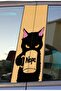 Black Cat Printed Car Door Post Covering Foil Sticker Set of 2 (Right & Left)