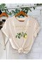 Lemon Cello Printed Oversize Crew Neck T-Shirt
