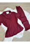Cherry Rot Cotton Short Sleeve Front Button Pajama Set with Ruffle Detail on Sleeves and Legs - 7
