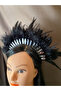 Feather and Zircon Stone After, Engagement, Henna Special Day, Bridal Party Crown - 4